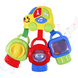 Toyshine My Wagon Battery Operated Light up Keychain Teething Interactive Pretend Play Toy for Baby Tactile Sensory Gift