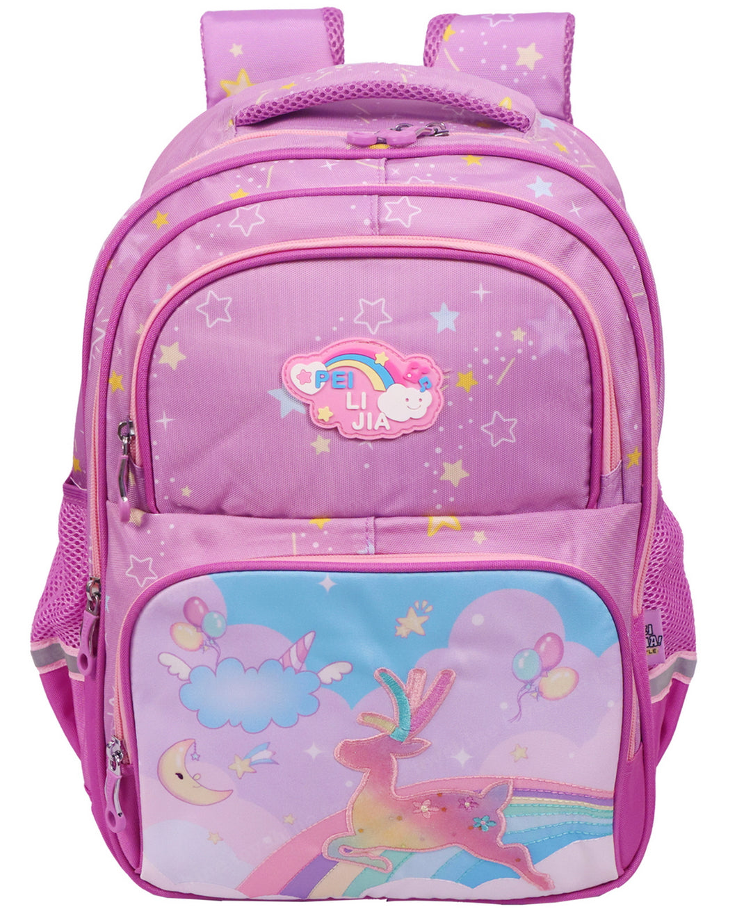 Toyshine Purple Deer 16 Inches School College Backpacks for Teen Girls Lightweight Bag- Purple