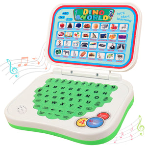Toyshine Multifunction Contents Learning Kids Laptop Montessori Toy Child Education Game Fun and Learn Activity Children's Laptop - Green