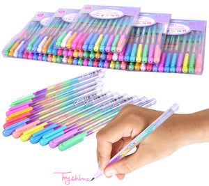 Toyshine 6 Set Color Mixing Magic Pastel Gel Pens for Coloring Books Drawing Doodling Crafts Scrapbooks Birthday Return Gift Party Favor for Kids Girls Boys (6 Packs X 12 Pens)