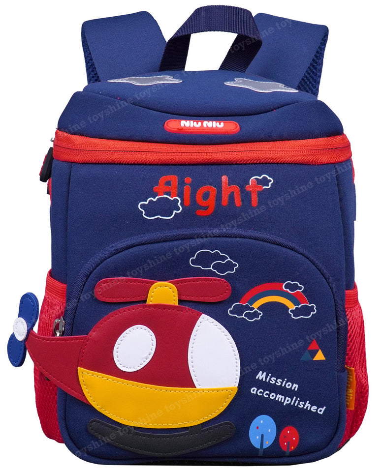 Toyshine 12 Helicopter Design Backpack for Kids Girls Boys Toddler Ba