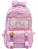 Toyshine Happiness High School College Backpacks for Teen Girls Boys Lightweight Bag-Pink