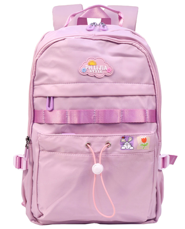 Toyshine Cute Bunny High School Backpacks for Teen Girls Boys, Lightweight Bags for Kids - Purple