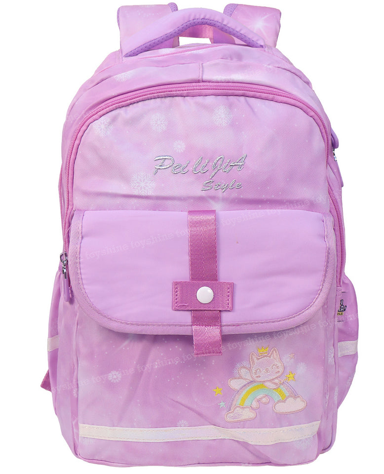 Toyshine Rainbow Catty High School Backpacks for Teen Girls Boys Lightweight Bag - Purple
