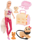 Toyshine Alia Doll with 2 Happy Pets Role Play Set for Age 3+ Fun Role Play Toy Set