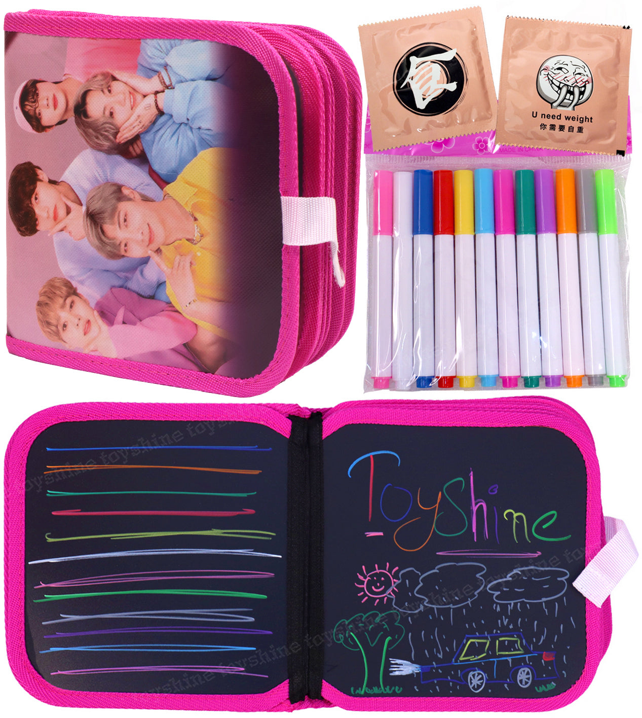 Colourful Writing Magic Water Drawing Book Doodle Book With Magic Pen pack  of 4