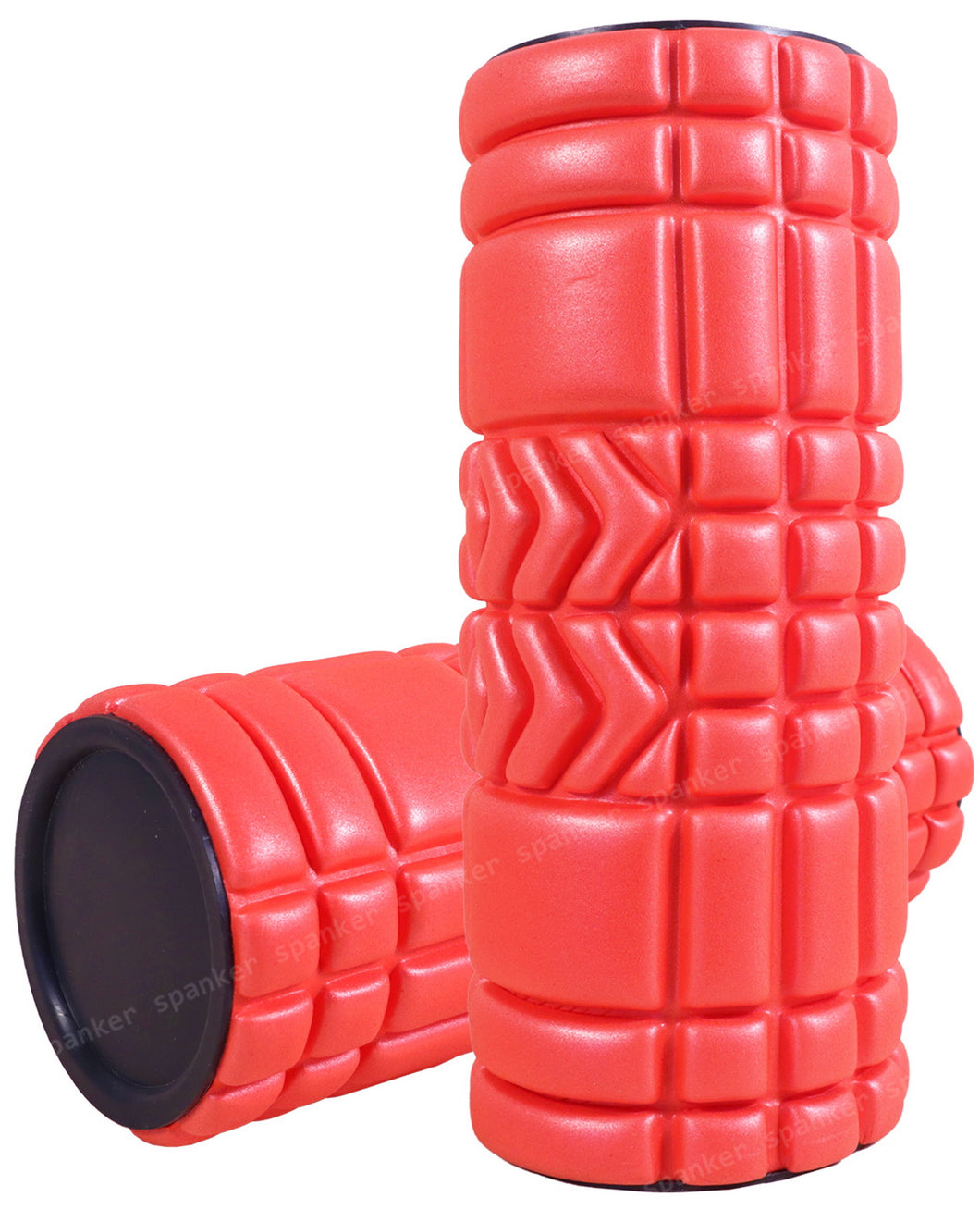 Spanker Foam Yoga Roller for Physical Therapy Exercise, Body Foam Roller, Deep Tissue Massager, Red