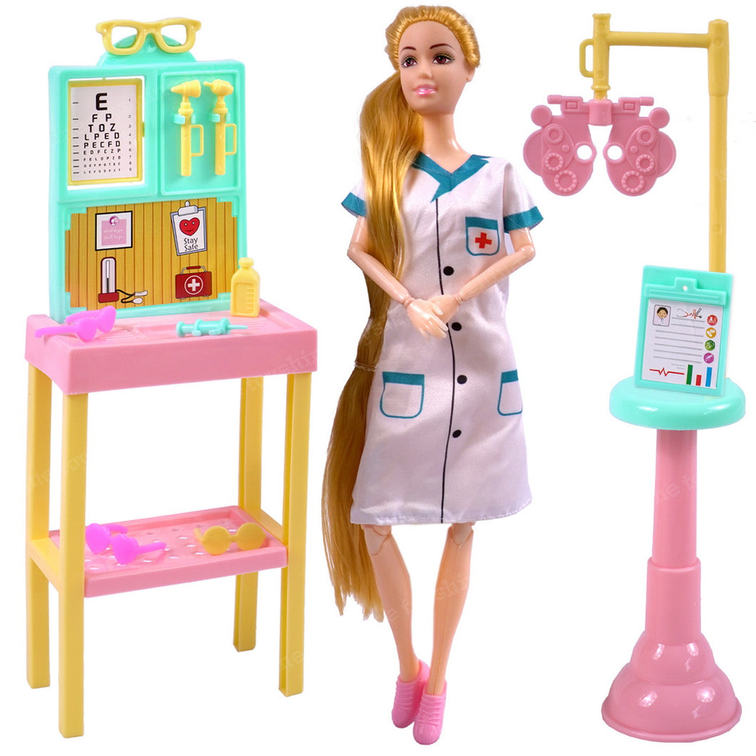 Toyshine Doctor Alia Doll with Medical equipments, Furniture & Accessories Toys for Kids Role Play Set for Age 3+