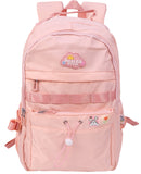 Toyshine Cute Bunny High School Backpacks for Teen Girls Boys, Lightweight Bags for Kids - Pink