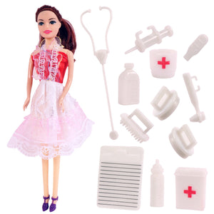 Toyshine Alia Doll with Medical equipments, Furniture & Accessories Toys for Kids Role Play Set for Age 3+