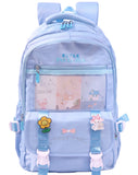Toyshine Happiness High School College Backpacks for Teen Girls Boys Lightweight Bag-Cream