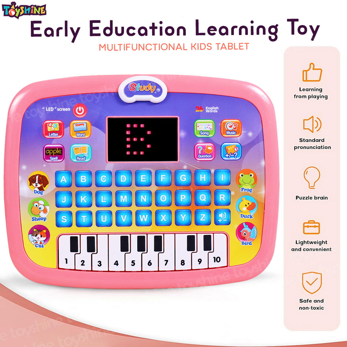 Toyshine Kids Computer Tablet Toy Baby Children Early Educational Lear