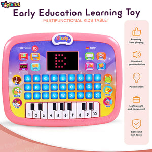 Toyshine Kids Computer Tablet Toy Baby Children Early Educational Learning Machine Toys Electronic Children Study Game for 3+ Year Old's Girls Boys Gift Birthday Presents