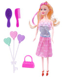 Toyshine Beautiful Dazzling Doll with Moveable Arms and Fashion Accessory Pretend Play Toy for Kids 3+ Years