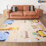 Toyshine 144cm x 176cm Baby Play Mat for Floor Extra Large Foam Play Mat for Baby Foldable Reversable Waterproof Gym Activity Crawling Mat Non Toxic - Animal Print