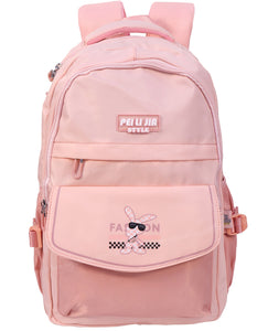 Toyshine Fashion Bunny High School College Backpacks for Teen Girls Boys Lightweight Bag - Pink