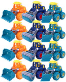 Toyshine Pack of 12 Realistic Truck Construction Miniature Toy Road with Moving Parts Actions, Friction Powered