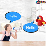 Toyshine Talking Macaw Parrot Repeat What You Say Stuffed Animal Plush Toy Electronic Record Animated Bird Shake Wings Speaking Parrot Pet Toy for Kids Boys Girls Christmas Birthday Gift