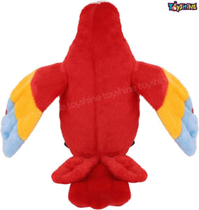 Toyshine Talking Macaw Parrot Repeat What You Say Stuffed Animal Plush Toy Electronic Record Animated Bird Shake Wings Speaking Parrot Pet Toy for Kids Boys Girls Christmas Birthday Gift