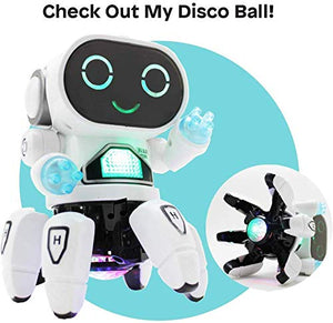Toyshine Bot Robot Pioneer | Colorful Lights and Music | All Direction Movement | Dancing Robot Toys for Boys and Girls | Blue Color