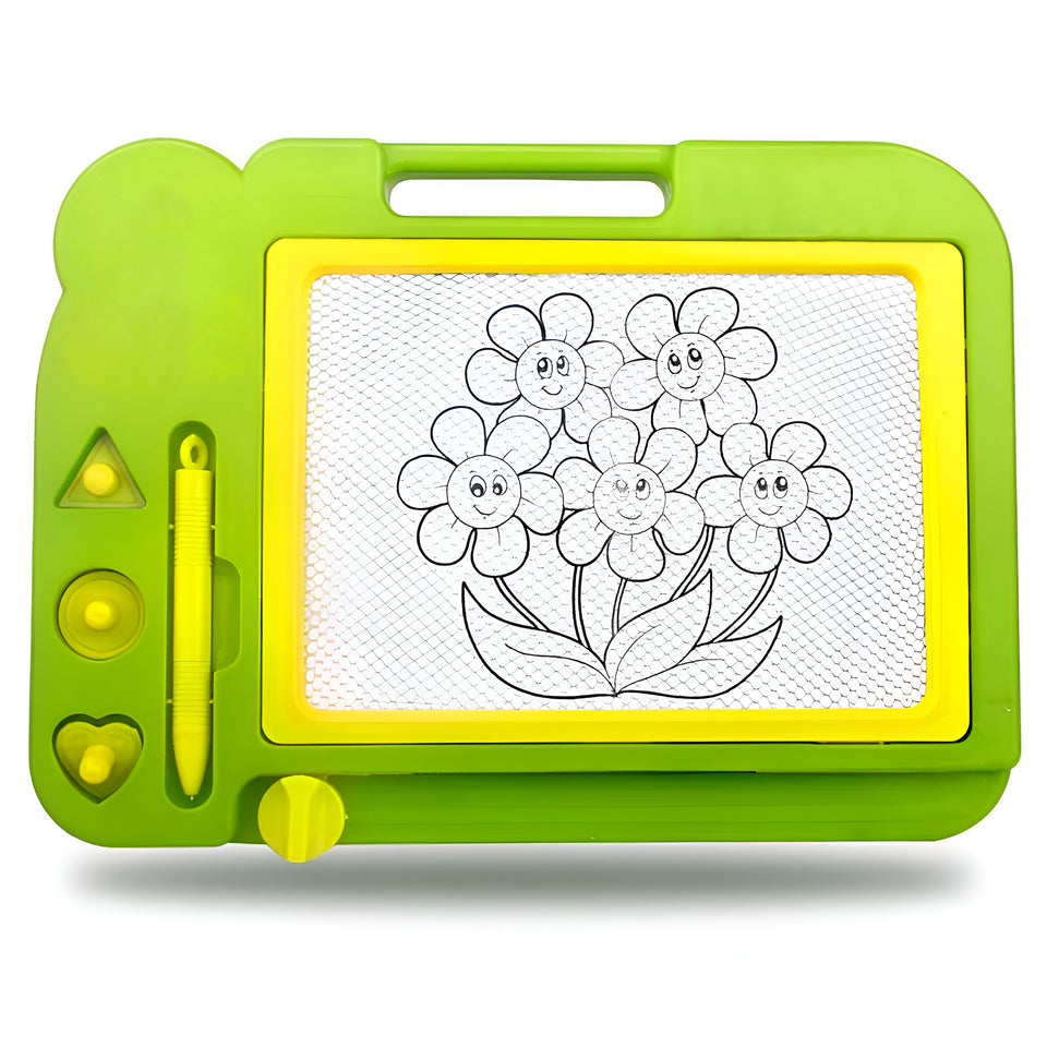 Toyshine Magnetic Slate Toy | Easy-to-Use, Non-Toxic Writing & Drawing Board for Kids | Perfect for Learning to Write, Read, and Draw (Multicolor)