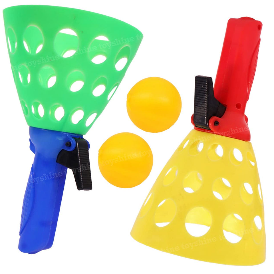 Toyshine Launch and Catch Ball Game Set|Indoor and Outdoor Garden Toy Set for Kids - B