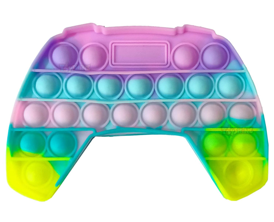 Toyshine Pack of 1- Gamepad- Fidget Popping Sounds Toy, BPA Free Silicone, Push Bubbles Toy for Autism Stress Reliever, Sensory Toy- Pastel Colors