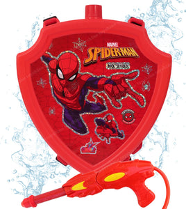 Toyshine Holi Water Toy Gun with Pressure Mechanism for Long Throw, Back Holding Tank, Back Holding Tank, 2 L, Red Spider