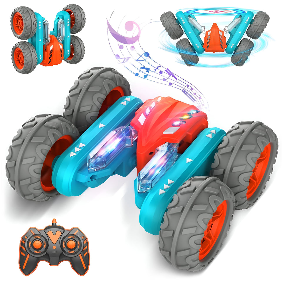 Toyshine Hologram Remote Control Car Stunt RC Cars, 2.4Ghz with Double Sided 360 Flips, 4WD Off Road Drift RC Race Car Toy Stunt Toys for Kids 6-12 Year Old Boys Girls Birthday Gift