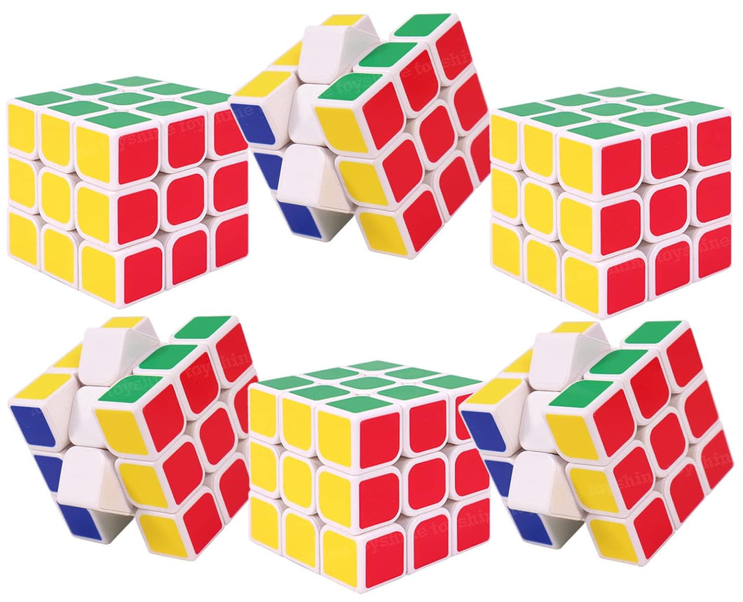 Toyshine Pack of 6 Yuxin Zhisheng 3X3 Speed Cubes
