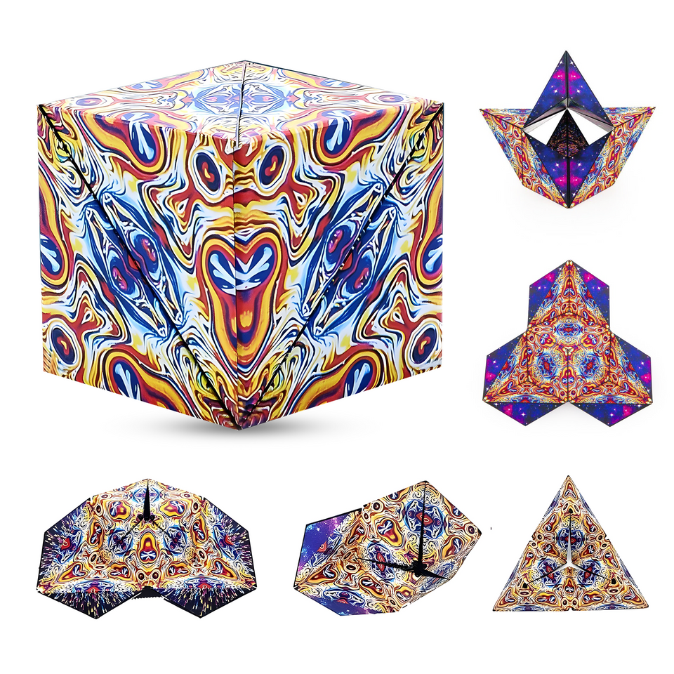 Toyshine Magic Cube Shape Shifting Puzzle Box | Magnetic Puzzle Fun Cube Hand Flip Variety Toy Transforms Into Over 70+ Shapes for Kids & Adults
