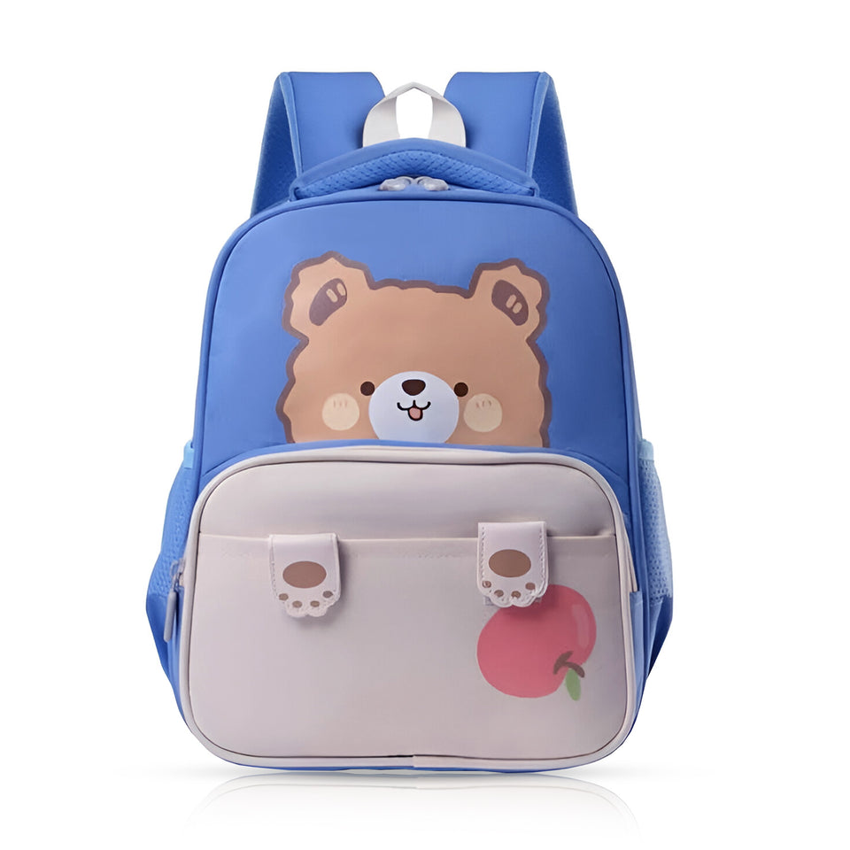 Toyshine 11" Cute Bear Design Kindergarten Backpack for Kids Girls Boys Toddler Backpack Preschool Nursery Travel Bag Picnic Bag, Mini Size - Blue
