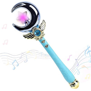 Toyshine Princess Fairy Magic Wand Moon Styling Stick Flashing Toy with Music and Light for Kids - D
