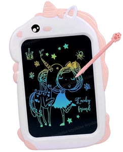 Toyshine Unicorn Design Writing Tablet for Kids, 8.5 Inches LCD Tab for Kids Drawing Pad Doodle Board Scribble and Play for 3-10 Years Old Boys/Girls Gifts Education Learning Toys- Pink
