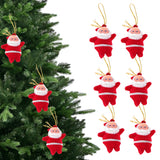 Toyshine 6 Pc Cute Mini Santa Claus Christmas Tree Hanging Decorations Xmas Tree Ornaments Santa Claus Toy Doll for Kids & Christmas Decor