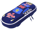 Toyshine Formula Car Hardtop Pencil Case with Compartments - Kids Large Capacity School Supply Organizer Students Stationery Box - Girls Boys Pen Pouch- Dark Blue