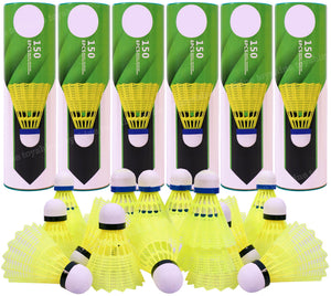 Toyshine Pack of 36 Nylon Badminton Shuttlecocks, Stable and Sturdy Shuttles - Multicolor, SSTP