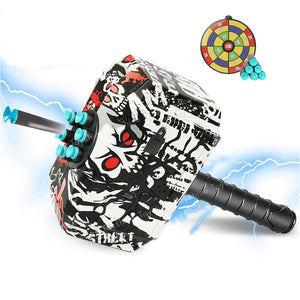 Toyshine Dynamic Design Durable ABS Build Vibrant Color Show Skill Enhancer Ready-to-Play Hammer Dart Gun with Target and Soft Darts Perfect for Indoor and Outdoor Adventures
