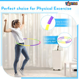 Toyshine Detachable Adjustable 6 Hulla Hoop Pipe Colourful Ring Exercise Circle Ideal for Playing, Pet Training, Gymnastics, Dance, Lose-Weights for Kids Adult (66 cm Diameter)