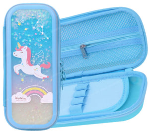 Toyshine Ultra Durable and Heavy Unicorn Pencil Case With Multiple Compartments Stationery Box