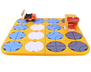 Toyshine 34 Pc DIY Maze Logic Road Builder Interactive Brain Teaser Puzzle Track Set with Parking Garage Educational Montessori Toy with Light and Music for Kids Gift for Boys Girls 3+