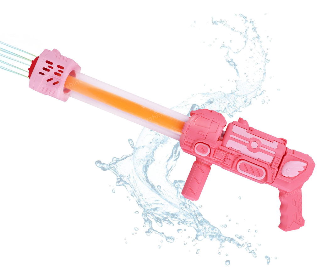 Toyshine 49CM Truck Shape Long Range Outdoor Air Pump 5 Hole Spray Water Gun Toy for Summer Swimming Pool Party Holi Water Toy Gun for Girls Boys Kids 3+, Pink