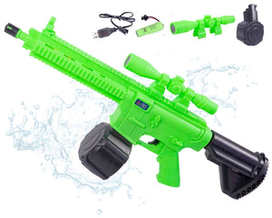 Toyshine Electric Holi Water Toy Gun 600 ML Tank Capacity Rechargeable with Pressure Mechanism for Range Upto 25 FT A Powerful Squirt Guns for Kids Outdoor Water Fun - Green