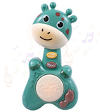 Toyshine Giraffe Shape Musical Handy Drum Educational & Sensory Toy for Kids Boys and Girls 3+ Birthday Gifts - Green