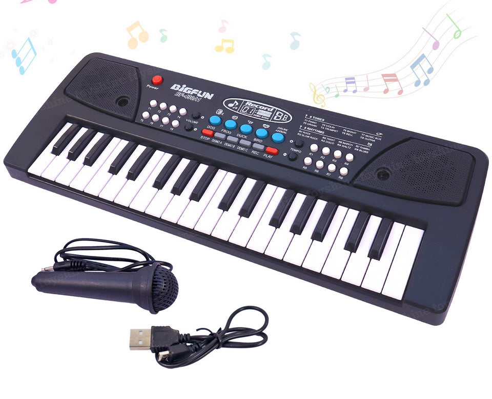 Toyshine 37 Key Piano Keyboard Toy for Kids DC Power Option + Recording + Microphone- New