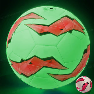 Toyshine Glow in Dark Kids Football Soccer Toy Ball, Size 3, 4-8 Years Kids Toy Gift Sports Glowing Luminious Ball Gift for Teen Boys, Girls, Adults (Outdoor/Indoor)