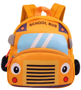 Toyshine 12" Cute Car Face Backpack for Kids Girls Boys Toddler Backpack Preschool Nursery Travel Bag - Mini Size - Orange