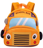 Toyshine 12" Cute Car Face Backpack for Kids Girls Boys Toddler Backpack Preschool Nursery Travel Bag - Mini Size - Orange