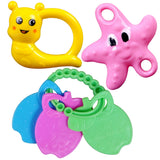 Toyshine Pack of 3 Non -Toxic Essentials First Baby Rattle Set Teething Set Infant Rattle Toys for Babies 0-6 Months