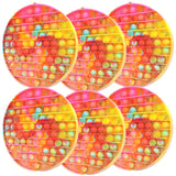 Toyshine Pack of 6 | Big Round Multi-Color Pop Poppers Pop-it for Teens Kids, Sensory Gigantic Oversized | Birthday Return Gift Party Favor for Kids | 20 Cms (7.8 Inches)